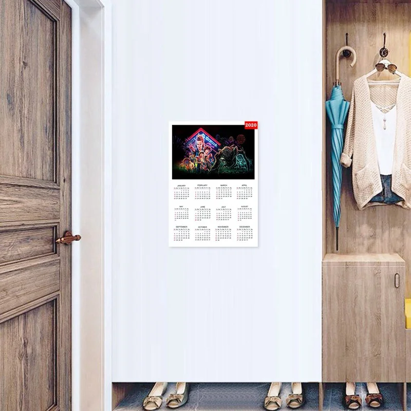 ВИНТАЖНЫЙ ПЛАКАТ с календарем очень странные дела 2020 3 Ретро плаката крафт бумага