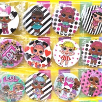 l o l surprise lol dolls toys badge birthday party decorations toy kid anime figure cartoon badges for clothes party toys gifts