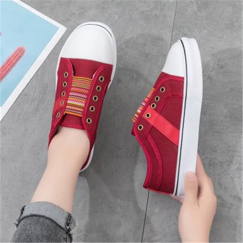 Женские туфли с открытым носком дышащие повседневные кроссовки в полоску