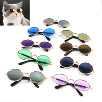pet products lovely vintage round cat sunglasses reflection eye wear glasses for small dog cat pet photos