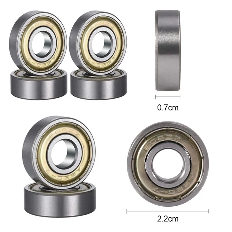 

10PCS double shield miniature high carbon steel bearing 608zz 625zz 608z 3D printer parts flange wheel