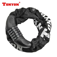 tonyon 5 digital password cycling lock 90cm drill resistant resettable passwords lock motorcycle chain security lock