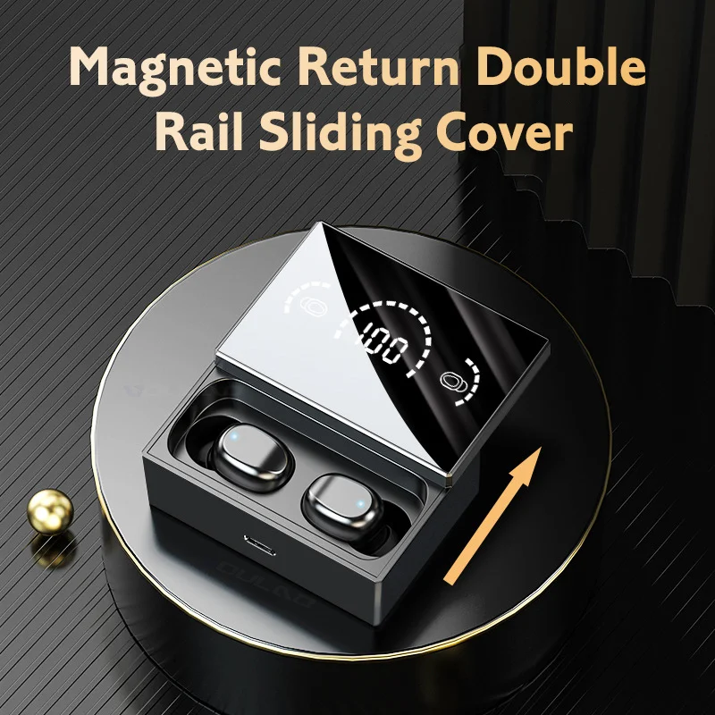 

Беспроводные наушники TWS с сенсорным управлением, стереогарнитура 9D, спортивные водонепроницаемые Bluetooth наушники с микрофоном и шумоподавл...