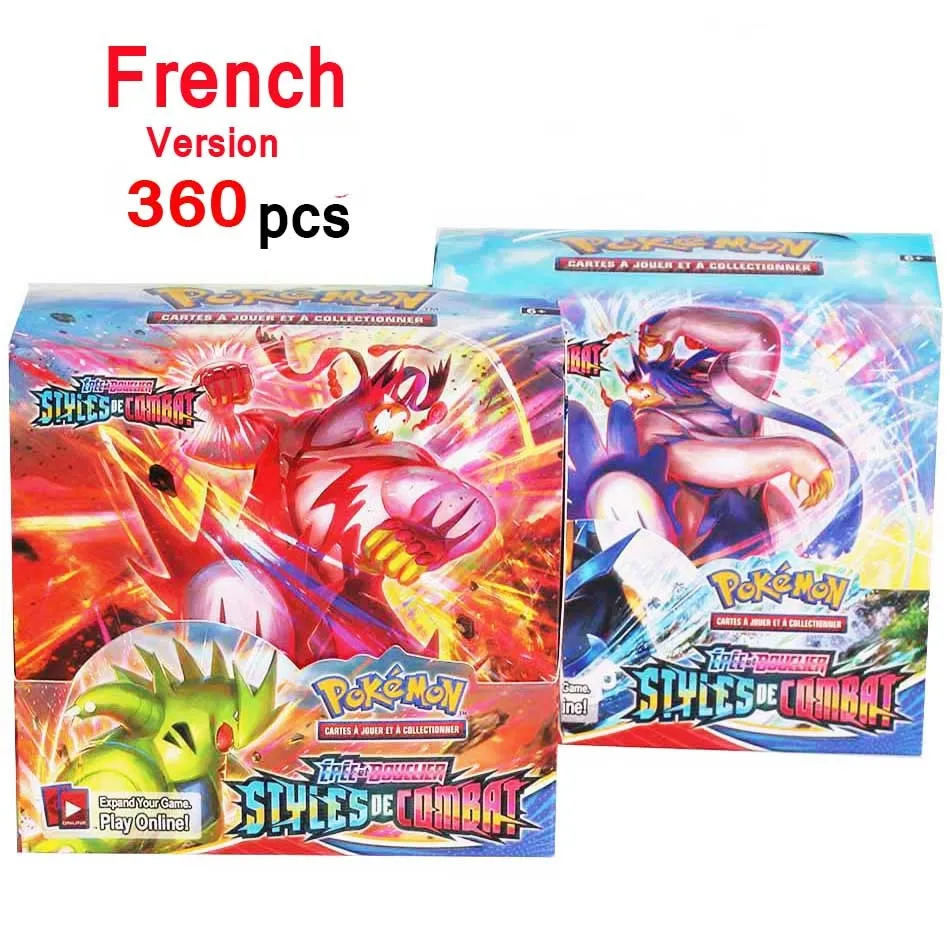 2021 новые Pokemon 360 шт./компл. карточные игрушки французский коллекционная карточная