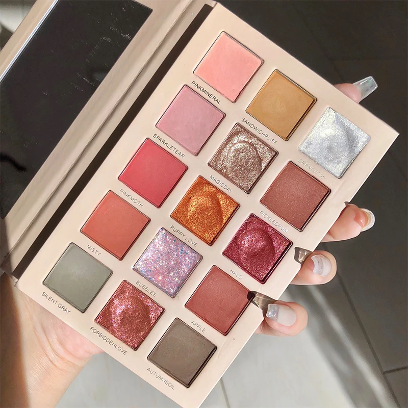 

15-color Eyeshadow Palette Mashed Potatoes Matte Pearl Fine Flash Sequins Student Parity Earth Color Eye Makeup
