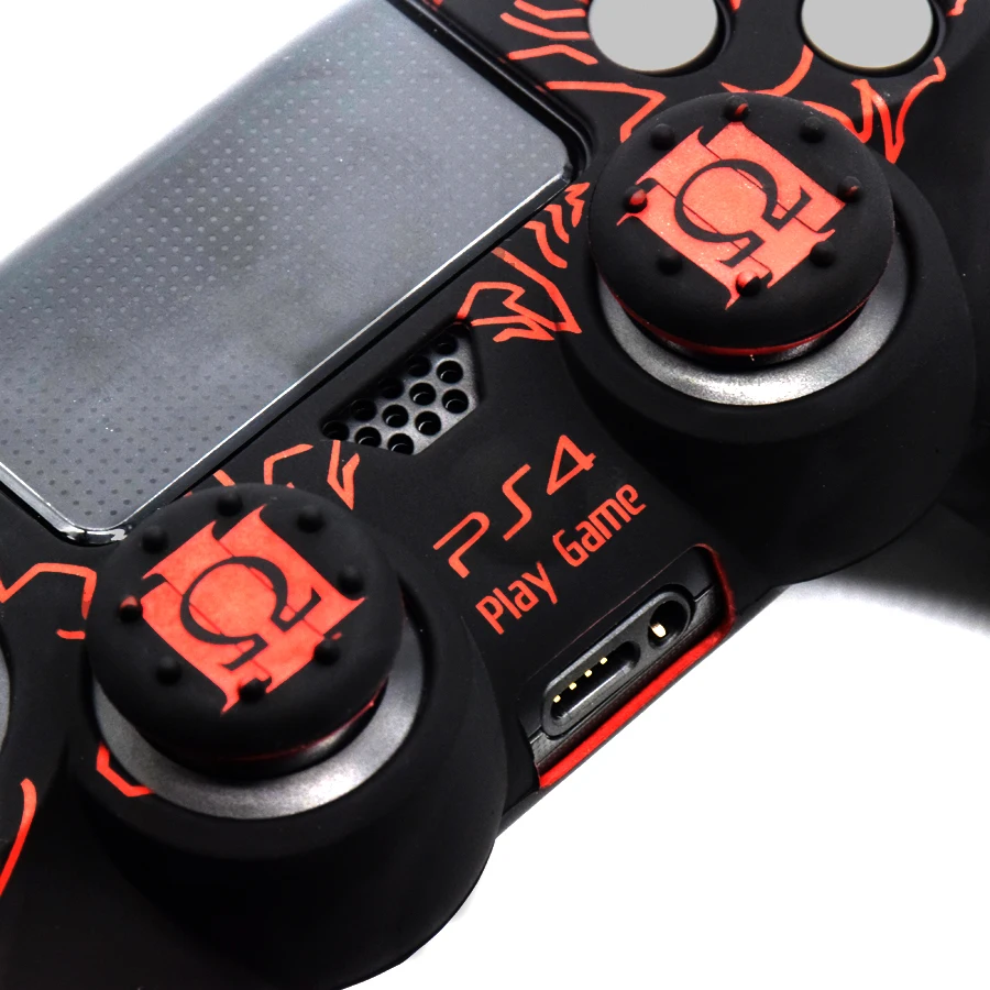 Силиконовый чехол для беспроводного контроллера PS4/Slim/Pro защитный и 2 крышки Sony Play