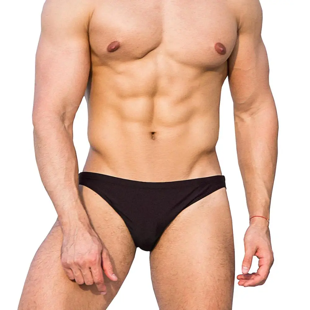 

Brand Mens Solid swimming suit Trunks Quick Dry Bikini Beach surfing Briefs Male swimsuit bathing Board Shorts
