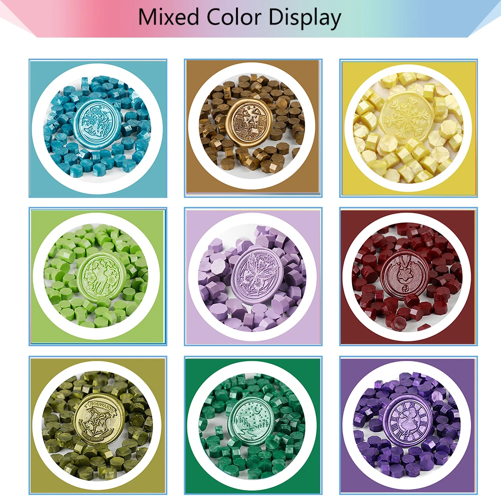 100 шт. восковые бусины восьмиугольная восковая печать фотобумага для восковых