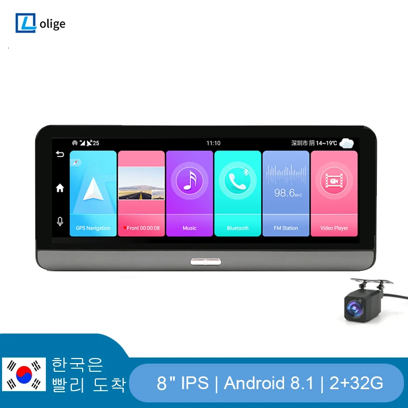 Видеорегистратор автомобильный на зеркало заднего вида 8 дюймов 4G Android 1 |