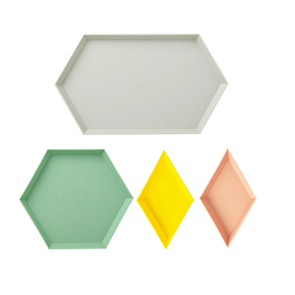 4 Geometric Tea tray color fruit plate desktop combination storage removable Storage jewelry | Дом и сад