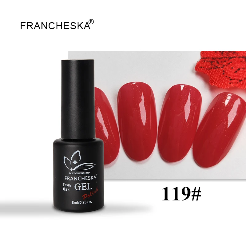 Color UV gel 119 Francheska резиновое Базовое покрытие верхнее покрытие базовый топ набор oje Унас гель лак nagels spulletjes дизайн ногтей lakiery hybrydowe гель лак - Цвет: Color UV gel 119