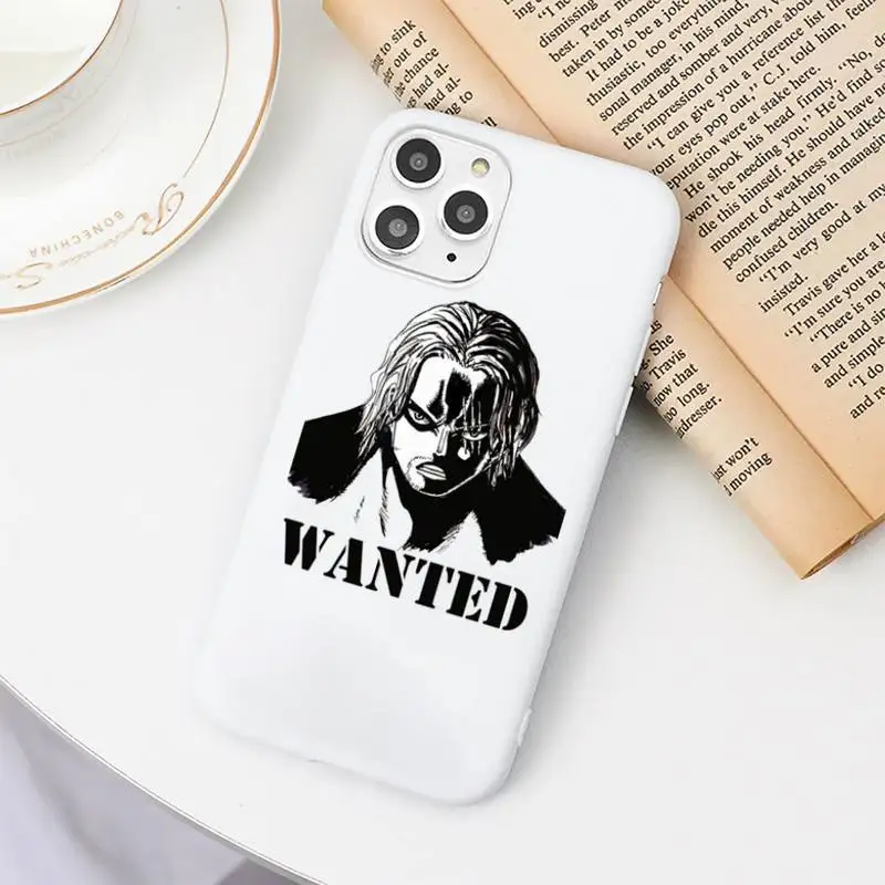 

One Piece Luffy Japanese Manga Phone Case Candy Color White for iPhone 11 pro XS MAX 8 7 6 6S Plus X 5S SE 2020 XR