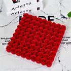81 шт., трехслойная Роза, мыло, цветы, имитация розы, 1 коробка искусственных цветов