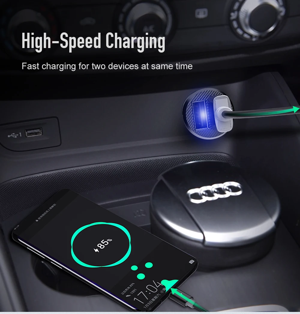 ROCK Quick Charge 4,0 3,0 USB Автомобильное зарядное устройство автомобильное зарядное устройство 2 порта для iPhone X 8 7 6 samsung Xiaomi gps автомобильный мобильный телефон
