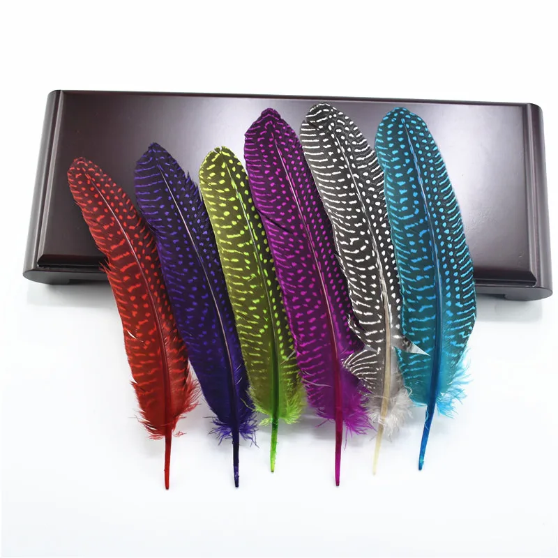 

Polka Dot Guinea Hen Feathers for Crafts 12~18cm5-8" Pheasant Feather Wedding Feathers Decoration Plume Decoration Feather Decor
