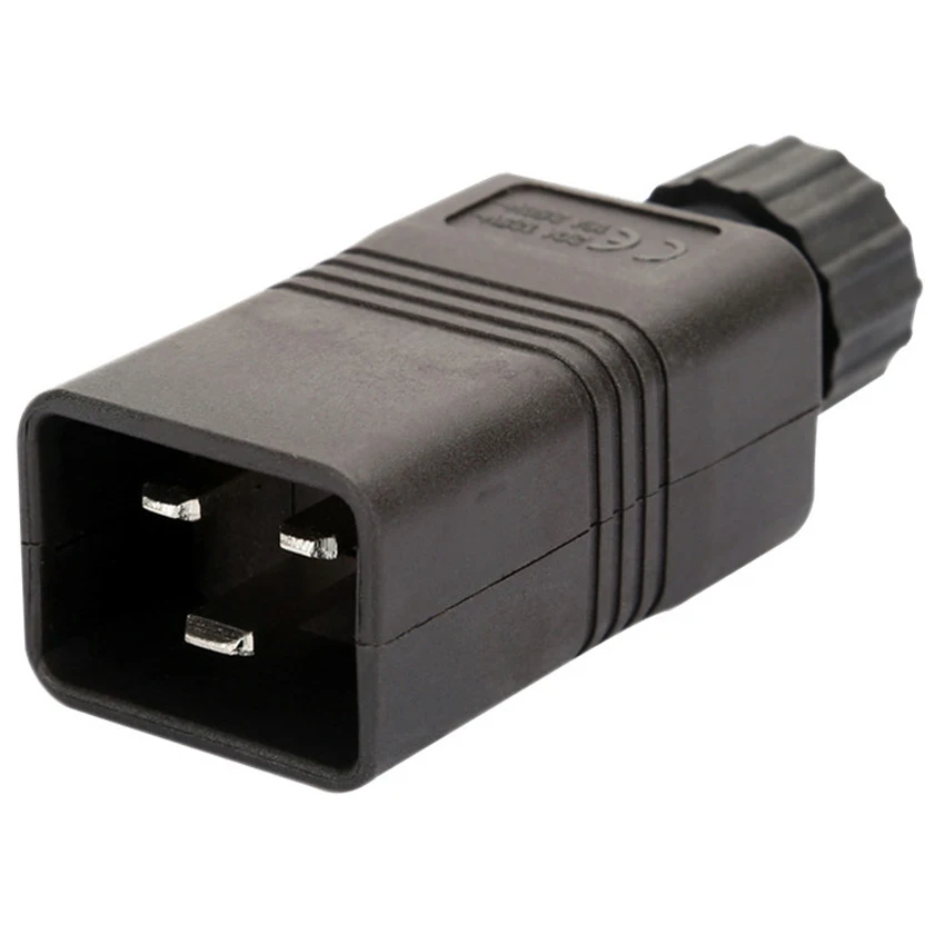 Черный медный IEC C20 UPS PDU APC, компьютерная мощность, съемный Трехконтактный Инлайн кабель, промышленный преобразователь, штепсельная вилка 16A 250V