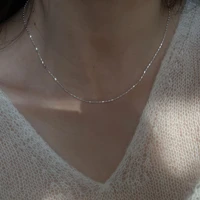 fmily minimalist 925 sterling silver simple and exquisite necklace fashion all match elegant clavicle chain for girlfriend gift