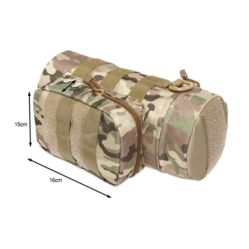 Открытый военный MOLLE тактический на молнии бутылка для воды чайник плечевой ремень держатель сумка для путешествий кемпинга