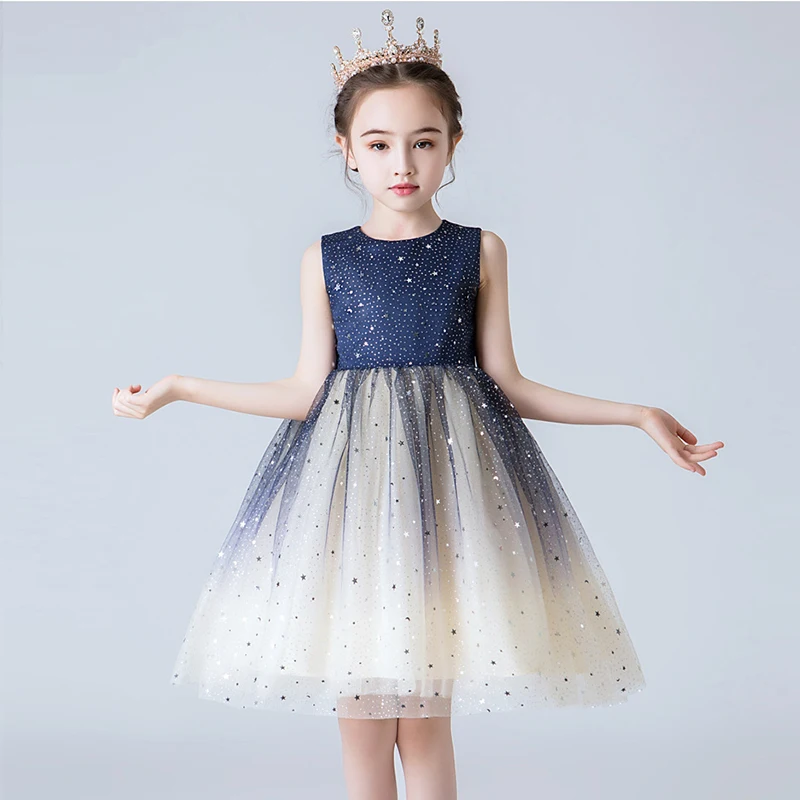 Style1 Детские платья с блестками и звездами для девочек; элегантное платье принцессы; Новогоднее бальное платье-пачка; свадебное платье; рождественское праздничное платье для девочек - Цвет: Style1