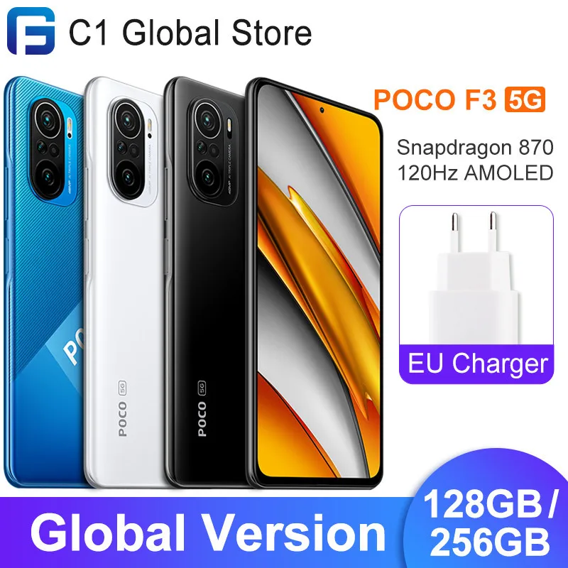 Смартфон глобальная версия POCO F3 NFC 128 Гб/256 ГБ Snapdragon 870 восемь ядер 6 67 дюйма 120 Гц E4