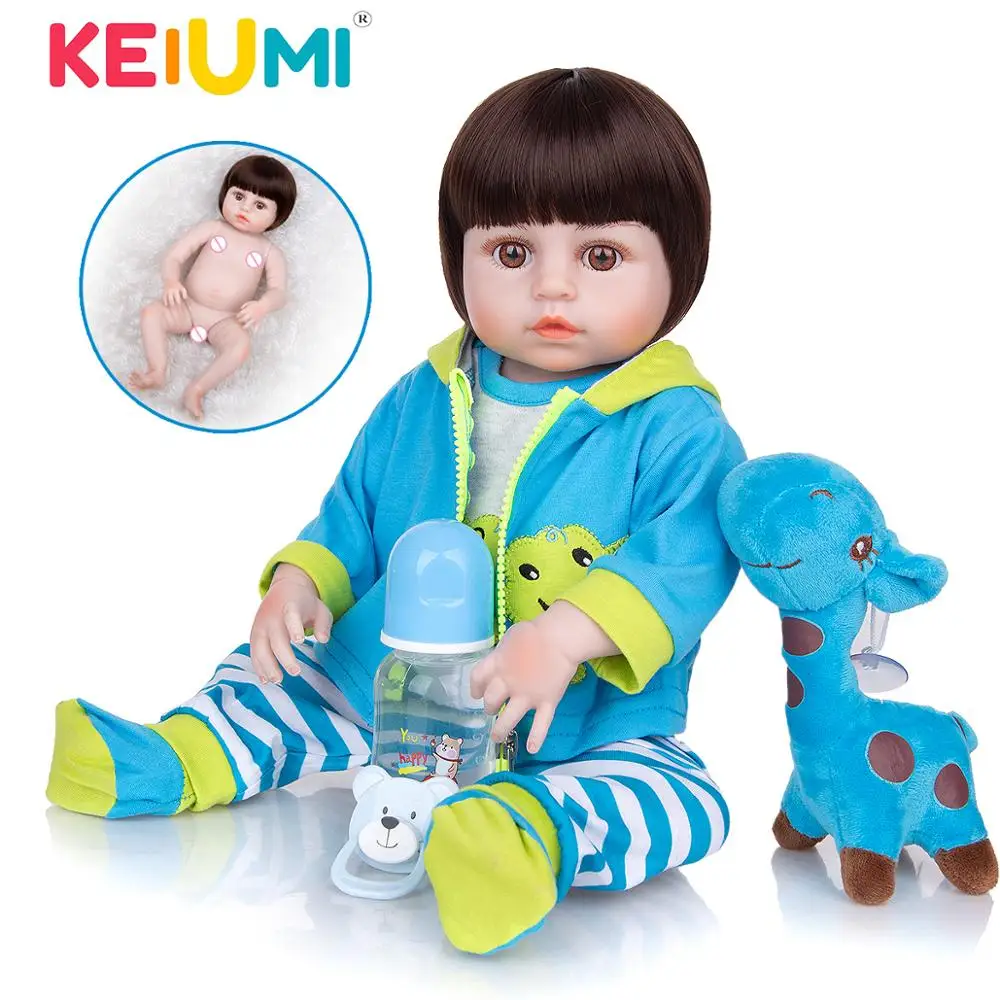 

KEIUMI New Design Reborn Baby Boy Full Silicone Vinyl Body So Truly Newborn Boneca Reborn Baby Dolls toy For New Children's Day