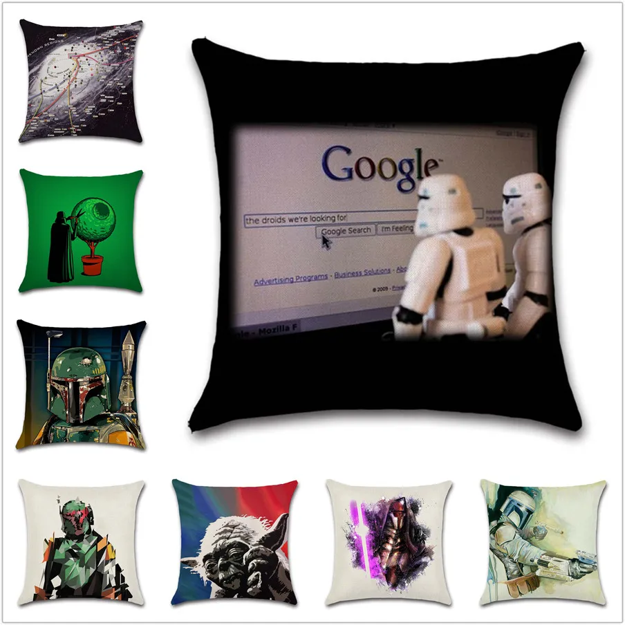 Мультяшные войны комикс забавная звезда бежевая наволочка украшение домашний