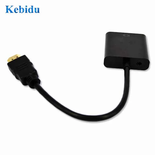 Кабель-адаптер kebidu 1080P с разъемом Папа-папа + аудиокабель 3 5 мм HDMI-Совместимость VGA