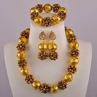gold plated beads african necklace african jewelry sets nigerian necklace