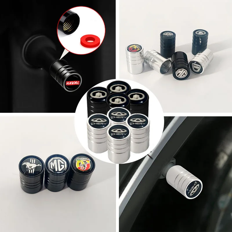 

4pcs Car Tire Stem Valve Wheel Caps Tools for Land Rovers 2021 Evoque Rc Santana Velar Freelander 1 2 Discovery Car Accessories