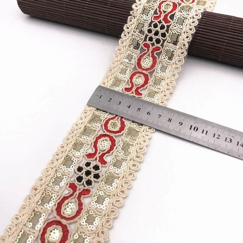 1 ярдов вышивка кружевной лентой ручной работы тканевый материал Сделай Сам