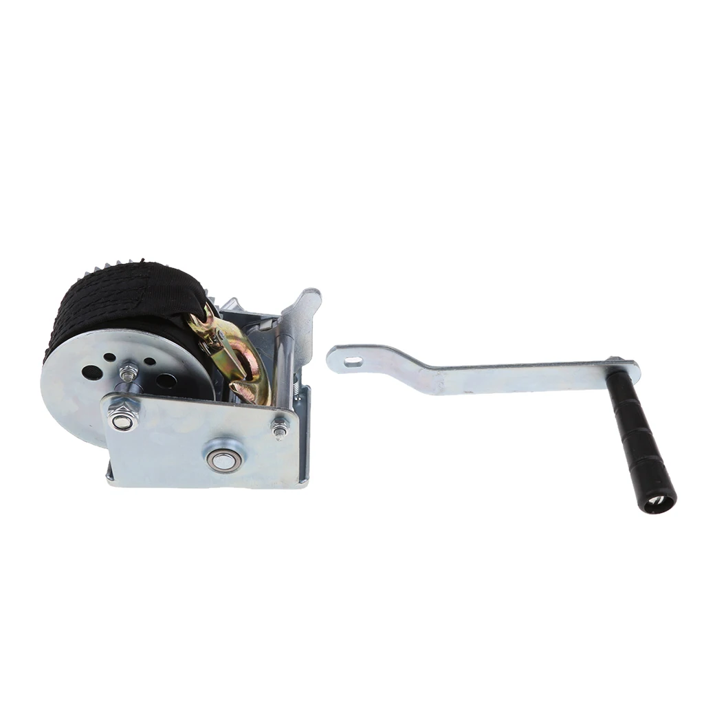 

600LBS Boat Trailer Hand Winch Gear Synthetic System with 6m Nylon Strap