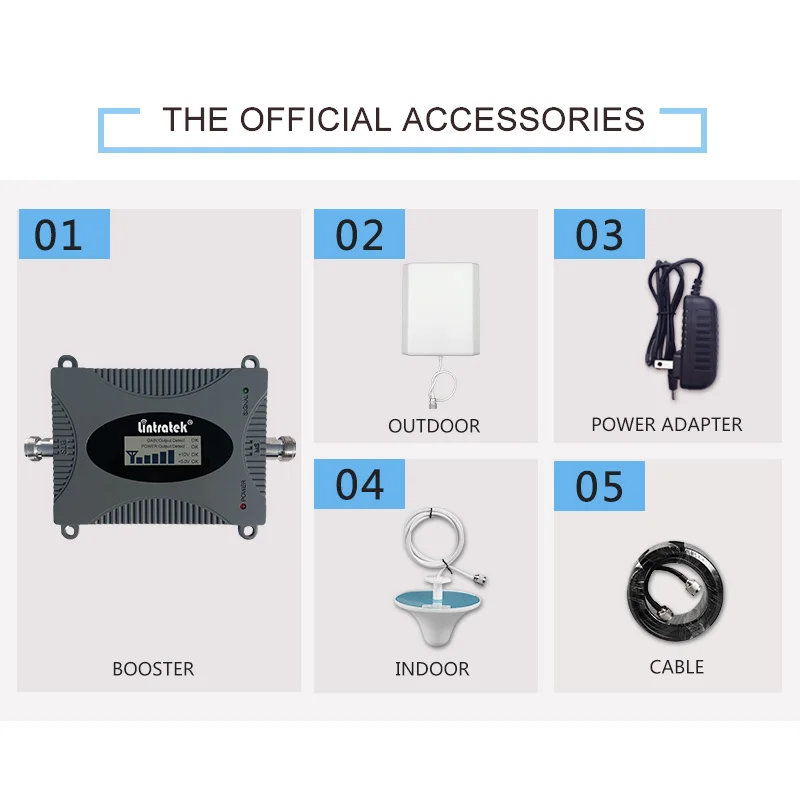 

Lintratek Signal Booster 4G LTE 2600MHz Band 7 Repeater 4G 65dB Mobile Phone Amplifier 2600MHz with LCD Display Full Kit #7.5