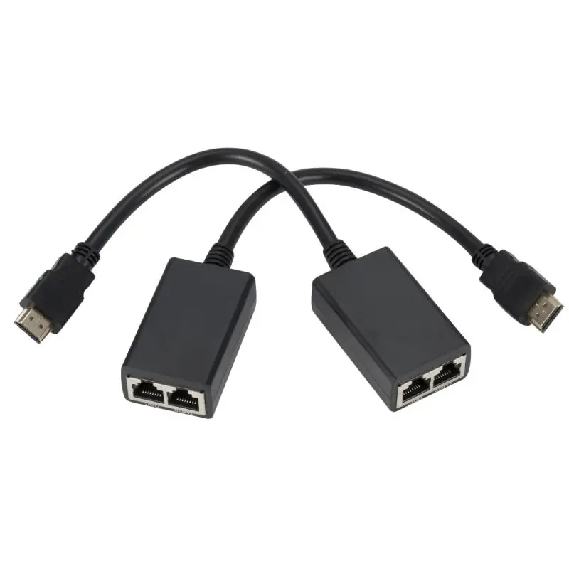 Горячий HDMI Удлинитель на RJ45 CAT5e CAT6 конвертер 1080P локальная сеть Ethernet|Коннекторы и