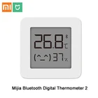 Цифровой Bluetooth-термометр XIAOMI Mijia 2, беспроводной умный измеритель влажности и температуры с ЖК-дисплеем
