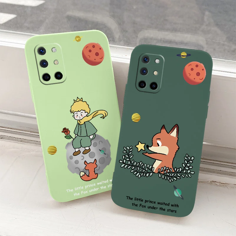 

Rose And Stars Shockproof Camera Lens Protect Case For Oneplus 8t 9 9pro 9r pro Soft Liquid Silicone Phone Cover