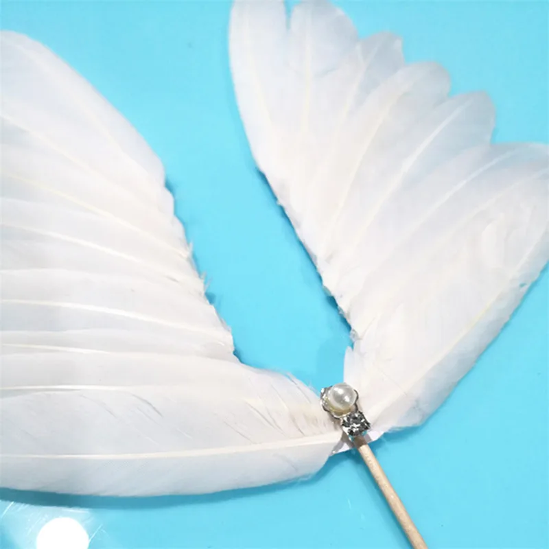 Крылья ангела топперы для торта Свадебный кекс флаг украшение вечерние ринки