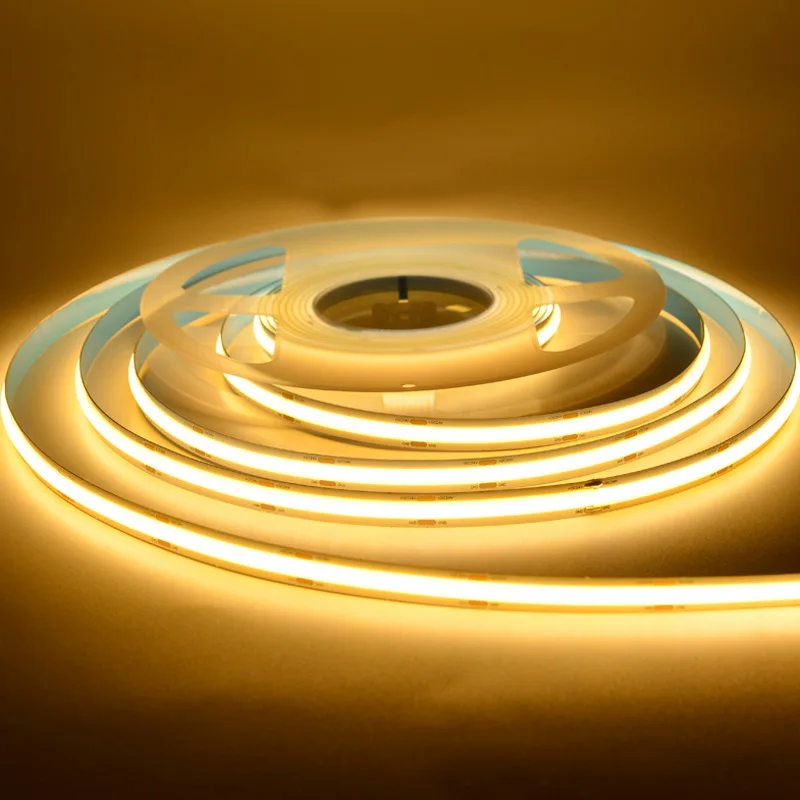 

COB Led Flexible Strip Light DC 12V 24V CRI90 Led Strip Light 378chips/M High Lumen Cob Led Tape 5m/roll