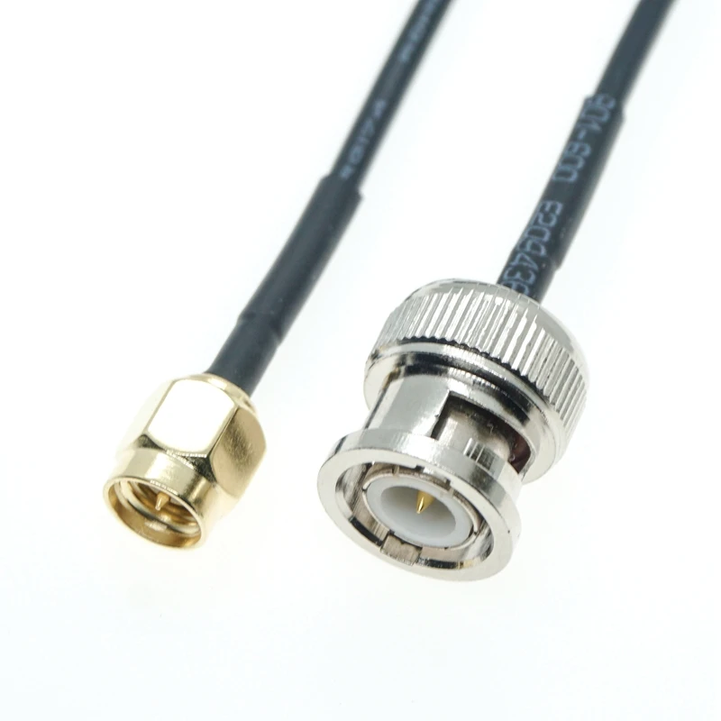 BNC штекер к SMA Штекерный Разъем RF адаптер коаксиальный RG174 соединительный кабель |
