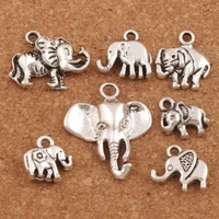 mix elephant charm beads 140pcs zinc alloy pendants fashion jewelry diy lm53