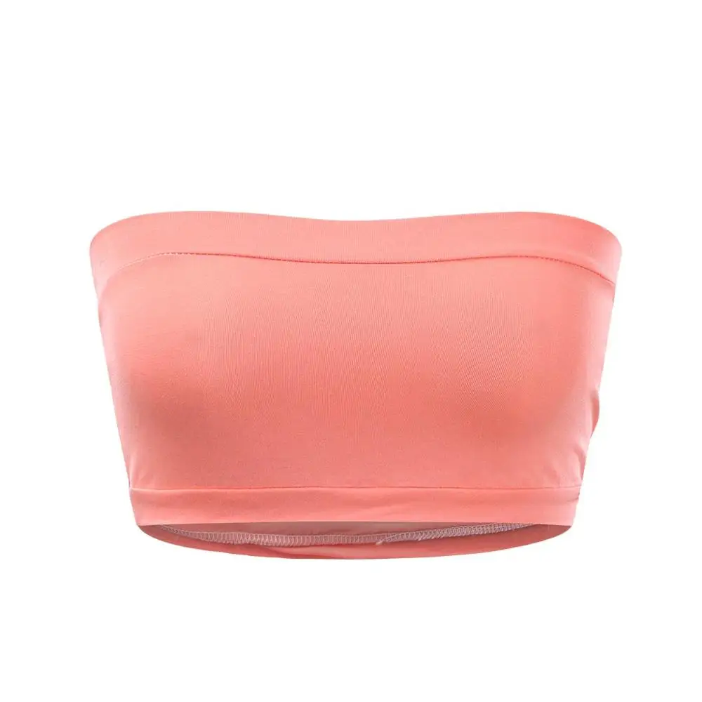 Женский модал однотонный пикантный бесшовный бюстгальтер без бретелек бандо