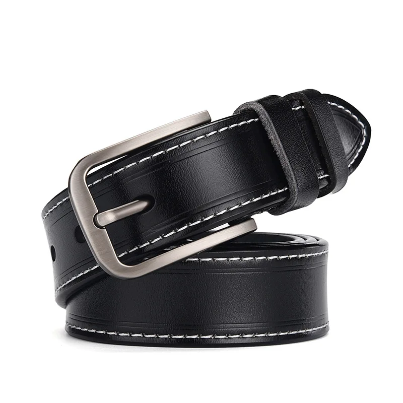

New Arrivals Hot Selling Women Korean Pin Buckle Classic Student Pure Leather Belts Wide Jeans Personalized Waistband Free Ship