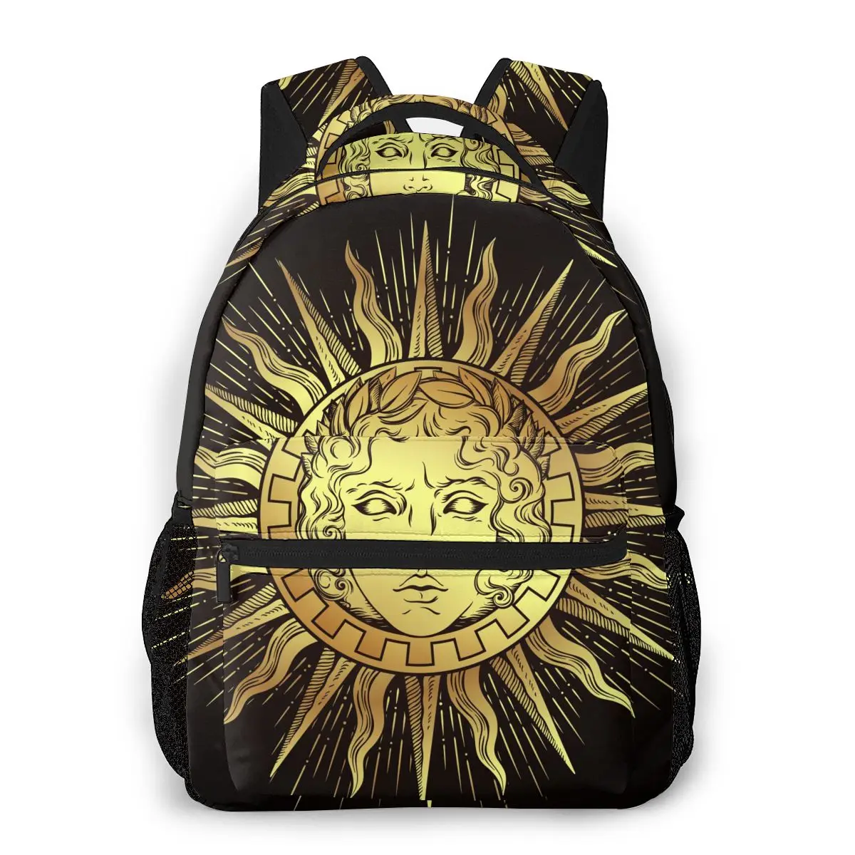 

Female Backpack Sun With Face Of The Greek And Roman God Apollo Women Backpack College School Bagpack Travel Bags For Girls