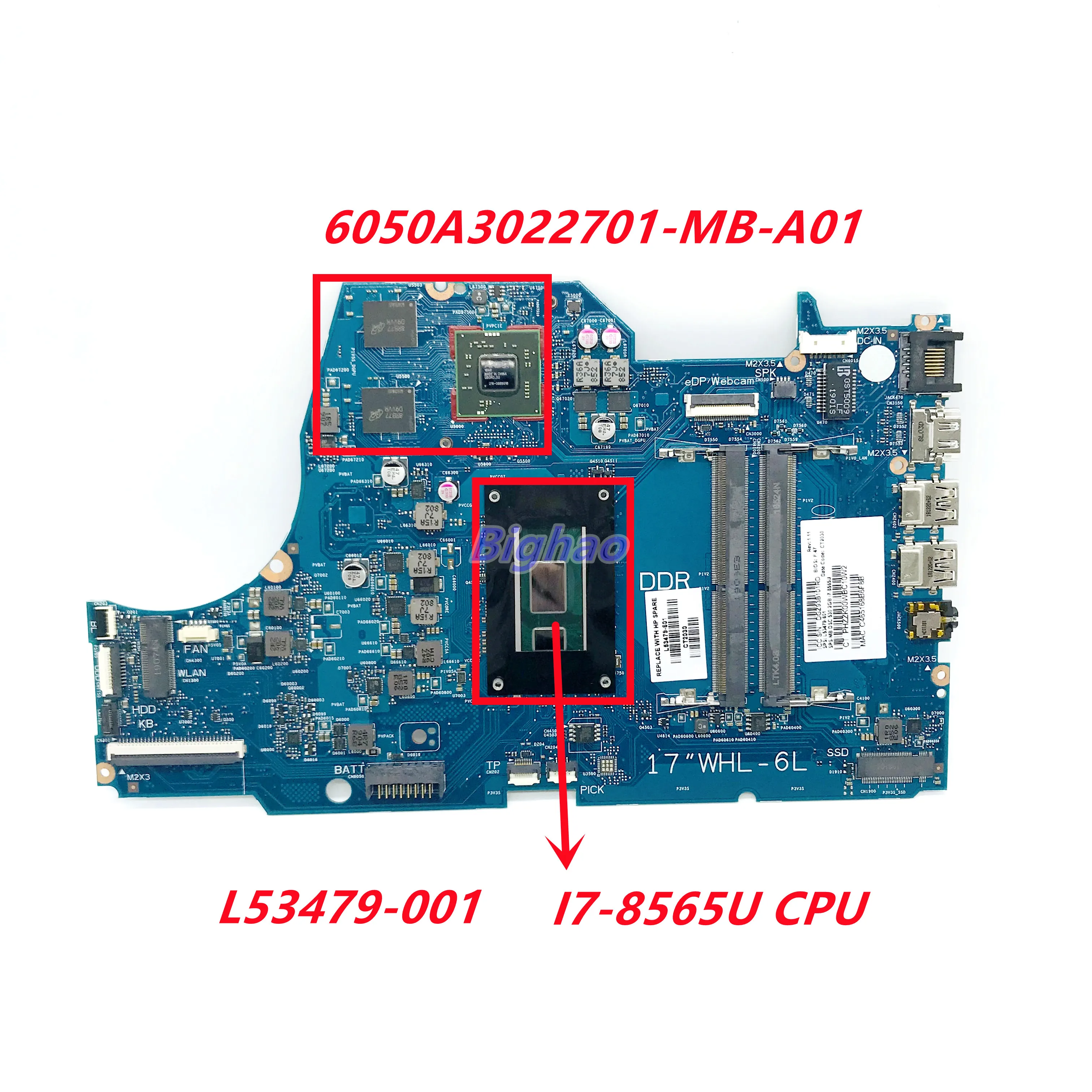 

Материнская плата для ноутбука HP 17-BY 17-BY00 17G-CR 17Q-CS 6050A3022701-MB-A01 с детской строкой