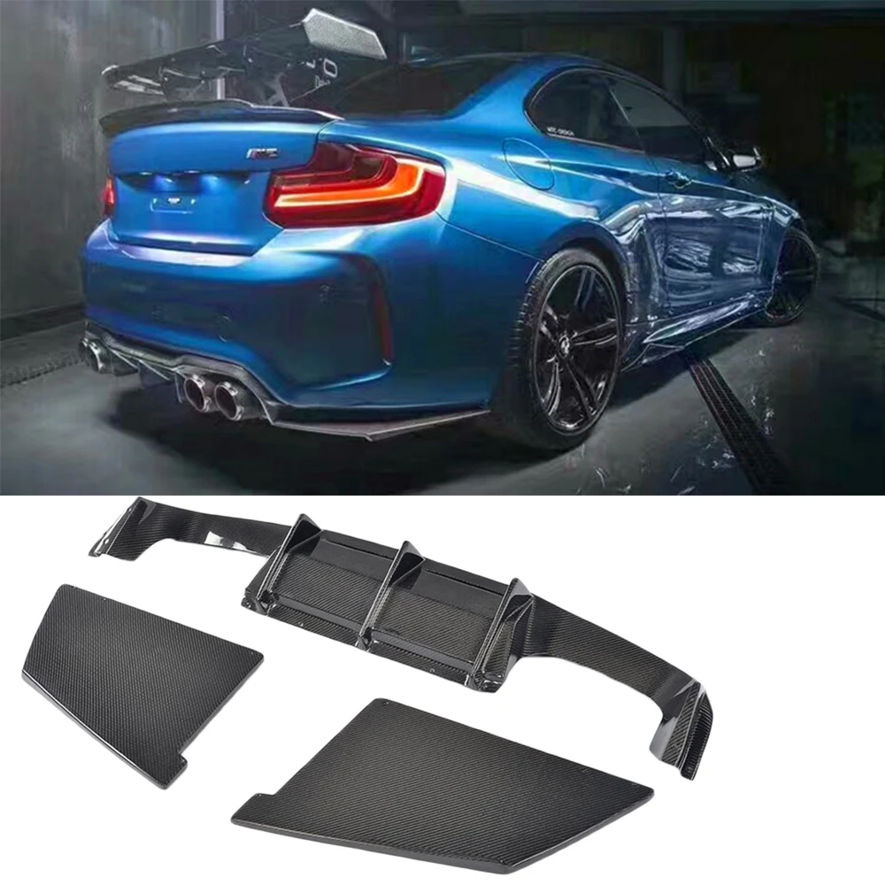 Автомобильный задний бампер из углеродного волокна диффузор спойлер для BMW 2