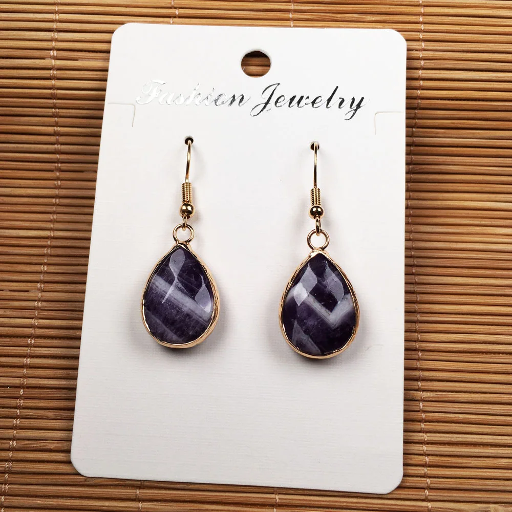 Женские серьги гвоздики с натуральным камнем изысканные ювелирные изделия