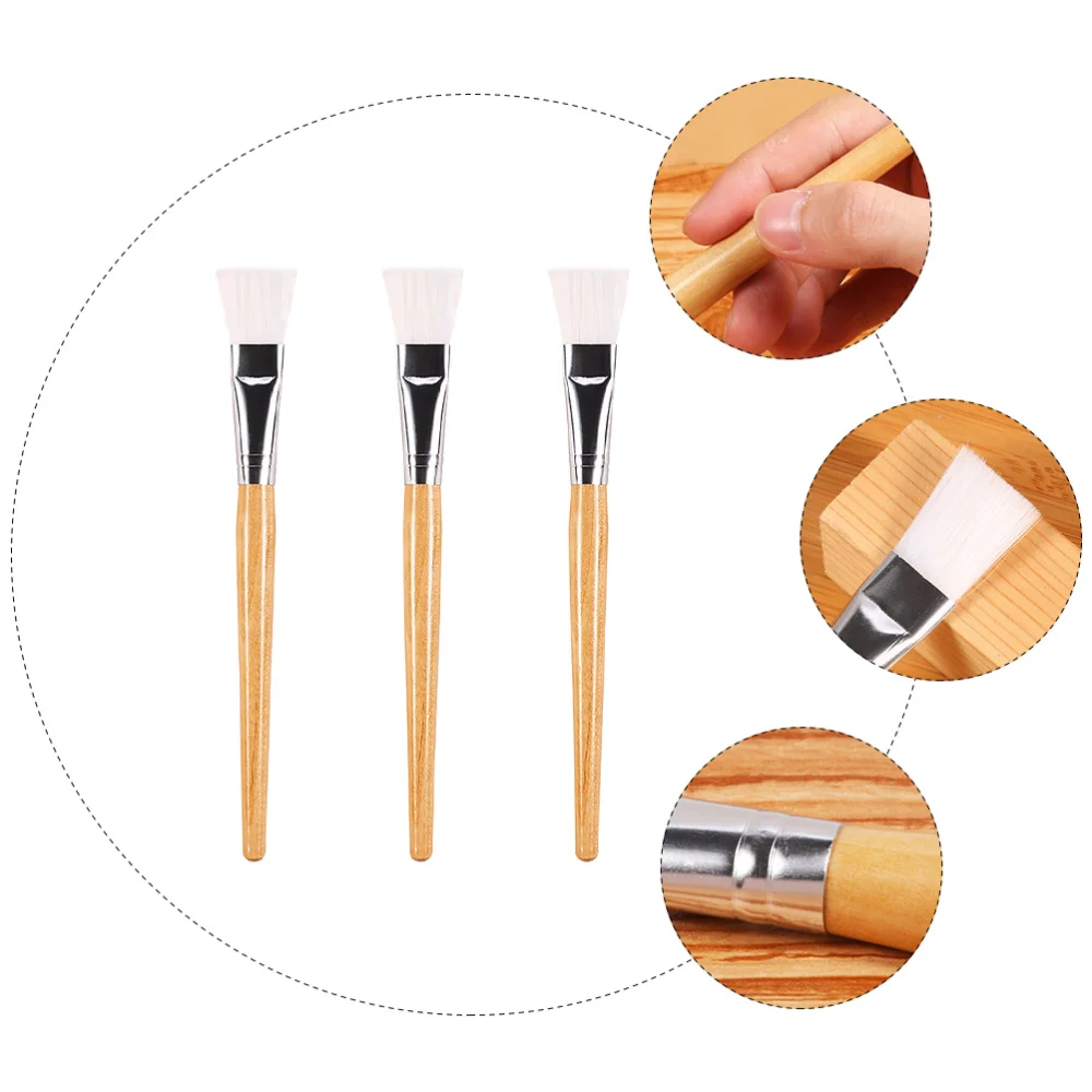 

3pcs Practical Face Mask Brush Facial Mask Beauty Brush Set for