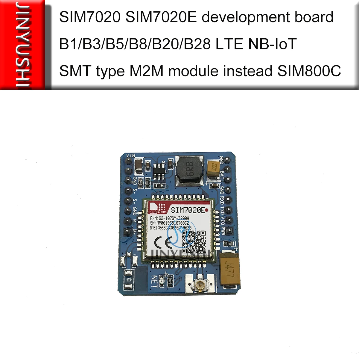 Новое поступление JINYUSHI! Макетная плата SIM7020 SIM7020E + антенна FPC B1/B3/B5/B8/B20/B28 LTE NB IoT M2M