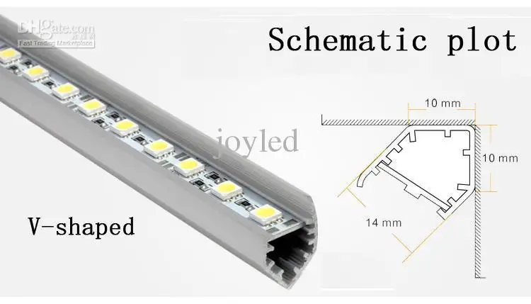 

Free shipping 25meters led bar light led hard strip lamp 72LEDs SMD5050 LED with V shaped Aluminum