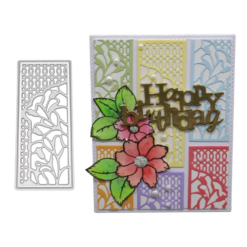 Цветочный фон металлические режущие штампы Трафаретный Скрапбукинг DIY штамп для