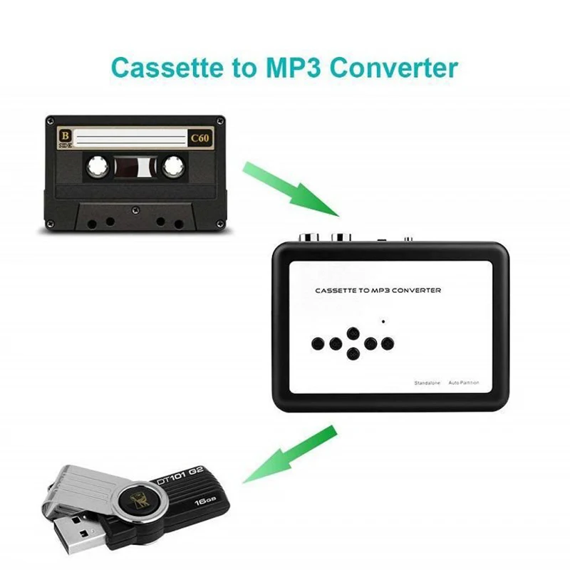 Ezcap231 Кассетная лента в MP3 конвертер USB кассета захвата Walkman плеер конвертировать